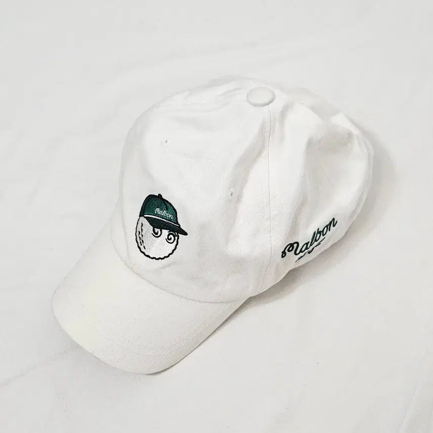[BUNJANG] Malbon Golf Authentic Bucket Ball Cap Hat White / 말본 골프 정품 버킷 볼캡 모자 화이트