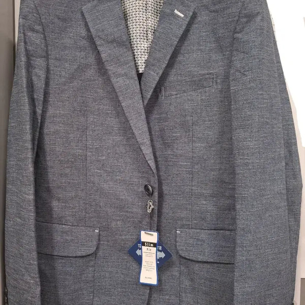 [BUNJANG] Tremo Lo Cotton Jacket Blue-Gray Pattern / S새상품/세정_트레몰로 고급 면 자켓/103-105사이즈/시원한 블루그레이빛 봄여름자켓