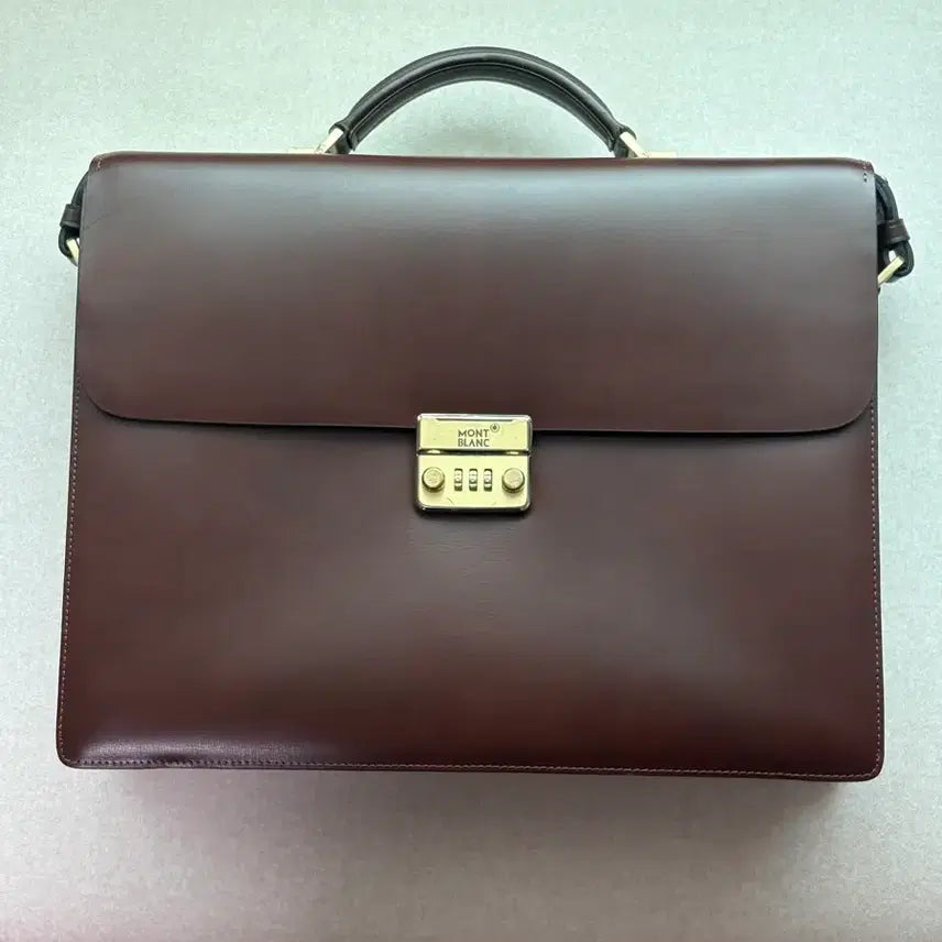 [BUNJANG] Brown Leather Briefcase / 브라운 가죽가방 브리프케이스