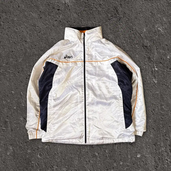 [BUNJANG] Asics Colorblock Glossy Zip-Up Jacket / XL) 아식스 컬러블록 글로시 집업