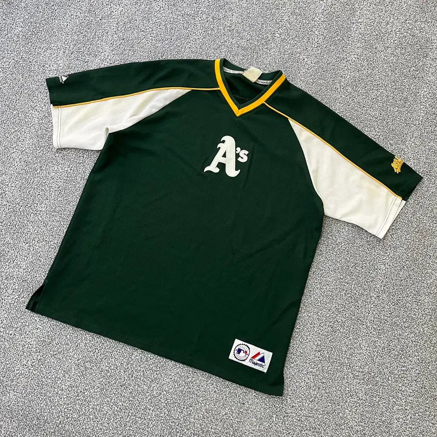 [BUNJANG] Majestic Uniform Short-Sleeve T-Shirt / 실측확인 마제스틱 유니폼 반팔 티 0818M2