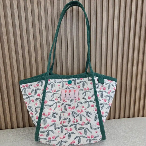 [BUNJANG] Flower Pattern Eco Bag Tote / 플라워 에코백