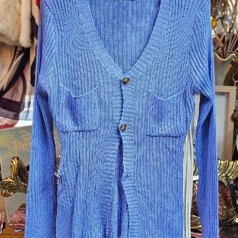 [BUNJANG] MU-E Blue Cardigan / MU-E 블루 가디건새상품