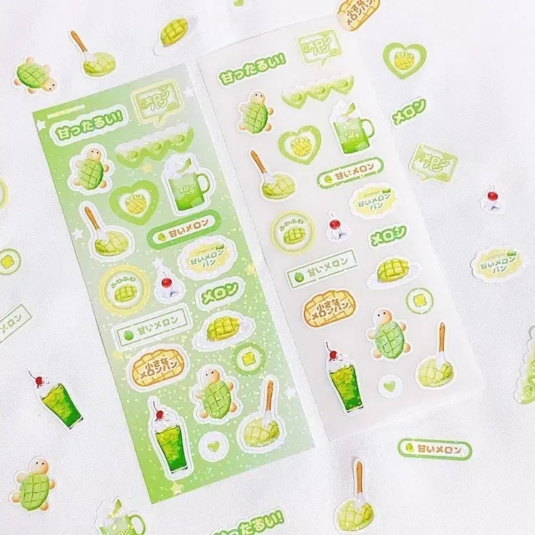 [BUNJANG] Yulbo Melon Sticker Sheet / 율보 메론 다꾸 씰 스티커 창작 문구 작가님 멜론 다꾸템
