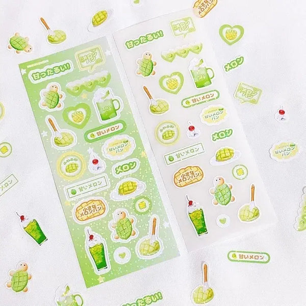 [BUNJANG] Yulbo Melon Sticker Sheet / 율보 메론 다꾸 씰 스티커 창작 문구 작가님 멜론 다꾸템
