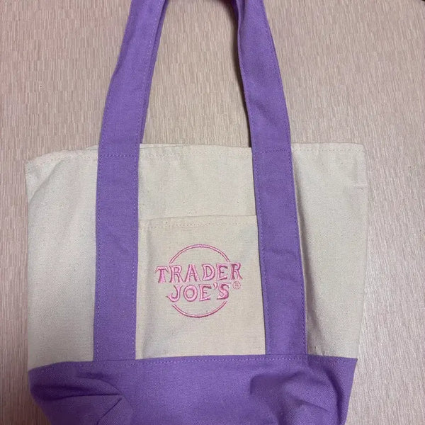 [BUNJANG] Trader Joe's Lavender Mini Tote Bag / 트레이더조 토트백 라벤더 미니