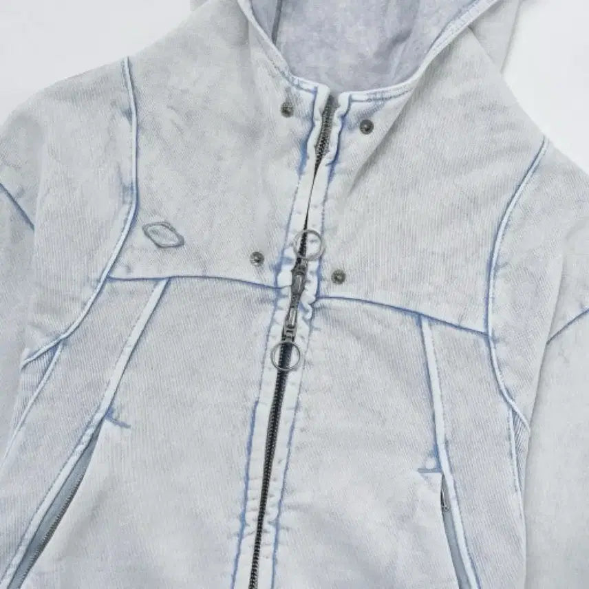 [BUNJANG] Mischief Rhombus Punching Hood Zip-Up / 미스치프 롬버스 펀칭 후드집업