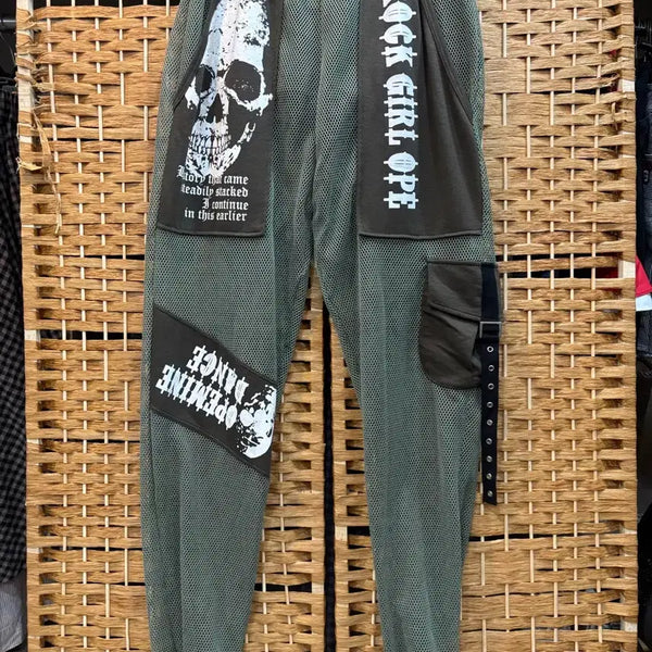 [BUNJANG] Mesh Net Jogger Pants / 매쉬 그물 조거팬츠