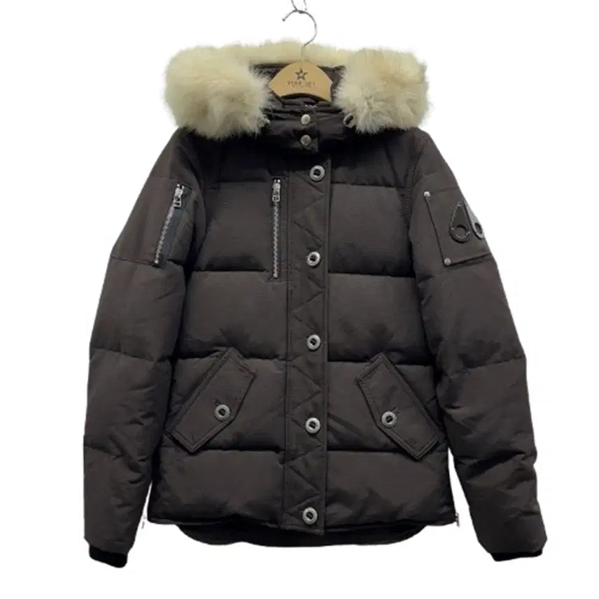[BUNJANG] Moose Knuckles Women's Original 3Q Down Puffer Jacket - Chocolate / [XS] 무스너클 여성 오리지널 쓰리쿼터 패딩 초콜릿