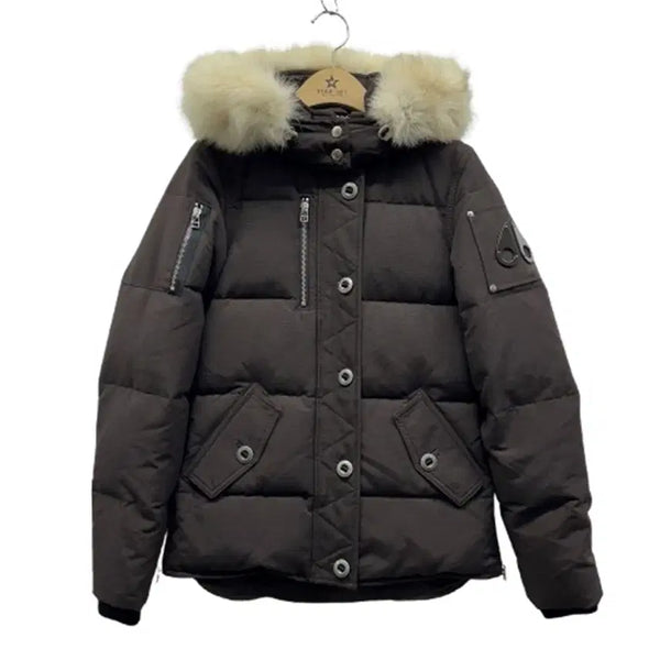 [BUNJANG] Moose Knuckles Women's Original 3Q Down Puffer Jacket - Chocolate / [XS] 무스너클 여성 오리지널 쓰리쿼터 패딩 초콜릿