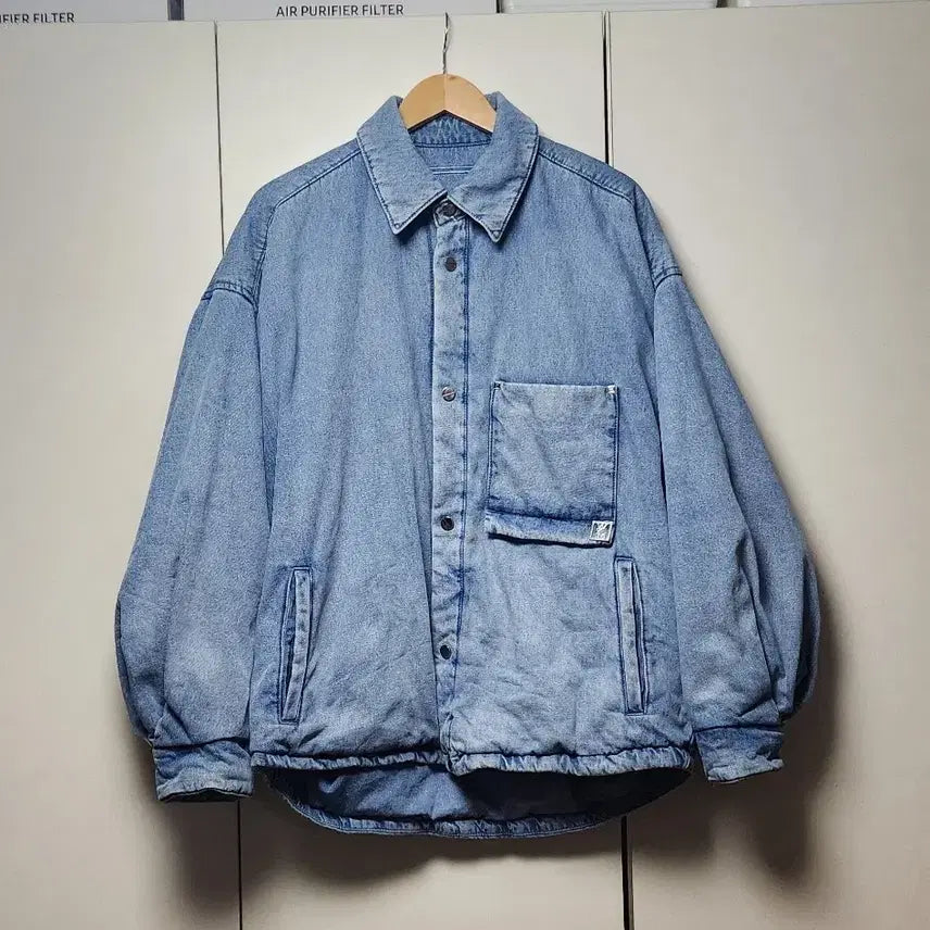 [BUNJANG] Wooyoungmi Padded Oversized Denim Shirt 48 / 우영미 패디드 오버 사이즈 데님 셔츠 48