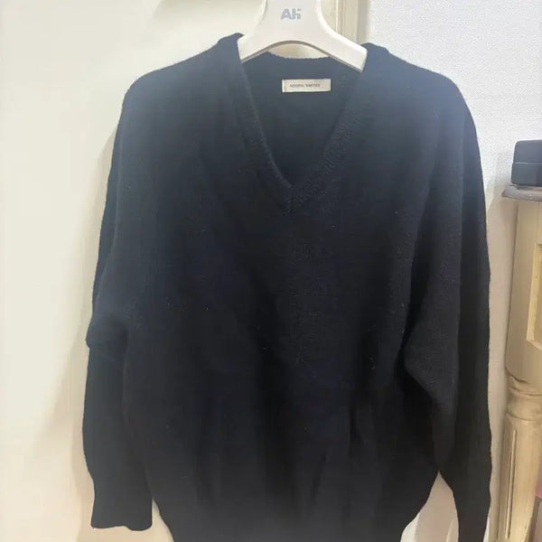 [BUNJANG] Nothing Written Pound Alpaca Sweater Black / 낫띵리튼 파운드 알파카 스웨터 블랙