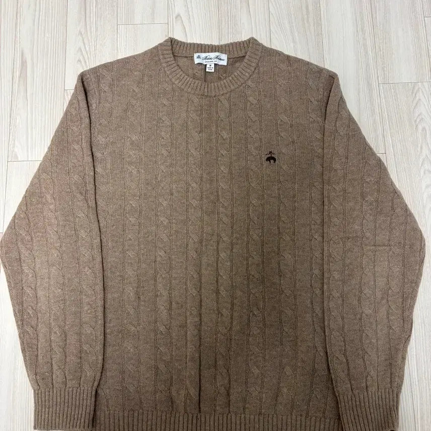[BUNJANG] Brooks Brothers Cable Knit Sweater Beige M / 브룩스브라더스 케이블 니트 베이지 M