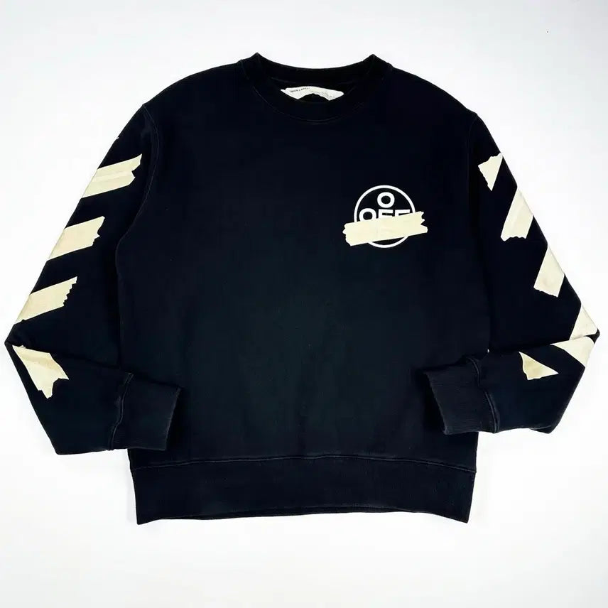 [BUNJANG] Off-White Tape Arrow Back Logo Sweatshirt Black / (L) 오프화이트 테이프 애로우 백로고 맨투맨 블랙