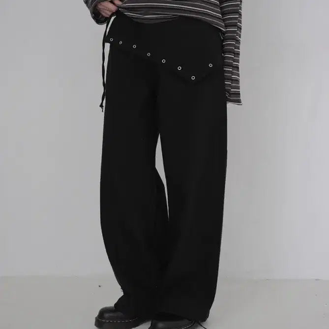 [BUNJANG] Steady Lab Scarf Wide Pants / 스테디 랩 스카프 와이드팬츠