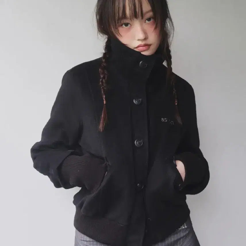 [BUNJANG] AZZ ON Dumbo Wool Jacket Black / 애즈온 덤보 울 자켓 블랙