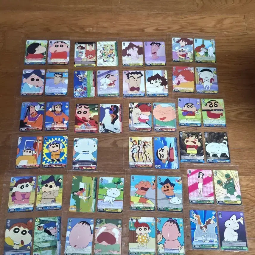 [BUNJANG] Crayon Shin-chan Schwarz Cards Bundle Set / 짱구는못말려 슈발츠 카드 47장 일괄 고전카드 고전문구