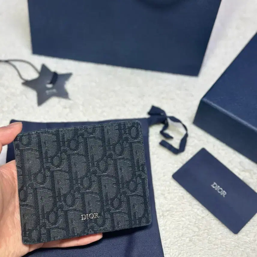 [BUNJANG] Dior Oblique Black Bifold Wallet Full Box / (새상품급) 디올 오블리크 블랙 반지갑 풀박스