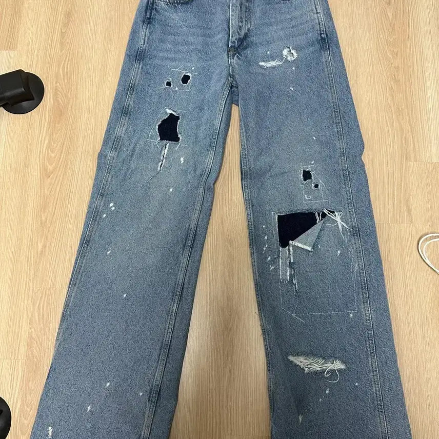 [BUNJANG] Ader Error x Zara Patchwork Jeans Blue Size 34 / 아더에러 자라 패치워크 진 블루 청바지 34