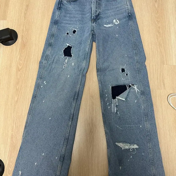 [BUNJANG] Ader Error x Zara Patchwork Jeans Blue Size 34 / 아더에러 자라 패치워크 진 블루 청바지 34