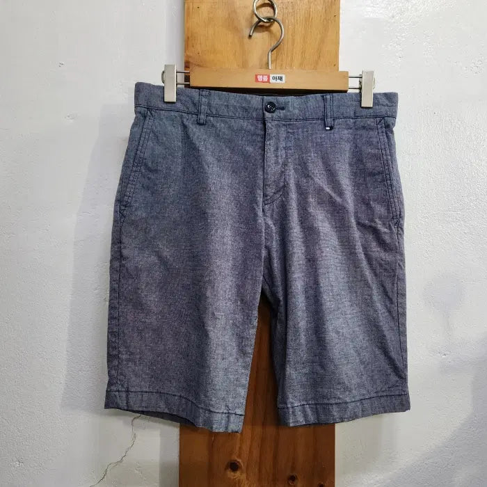 [BUNJANG] Lacoste Men's Slim Fit Spandex Shorts Blue / 라코스테 남성 슬림핏 스판 반바지 블루 29