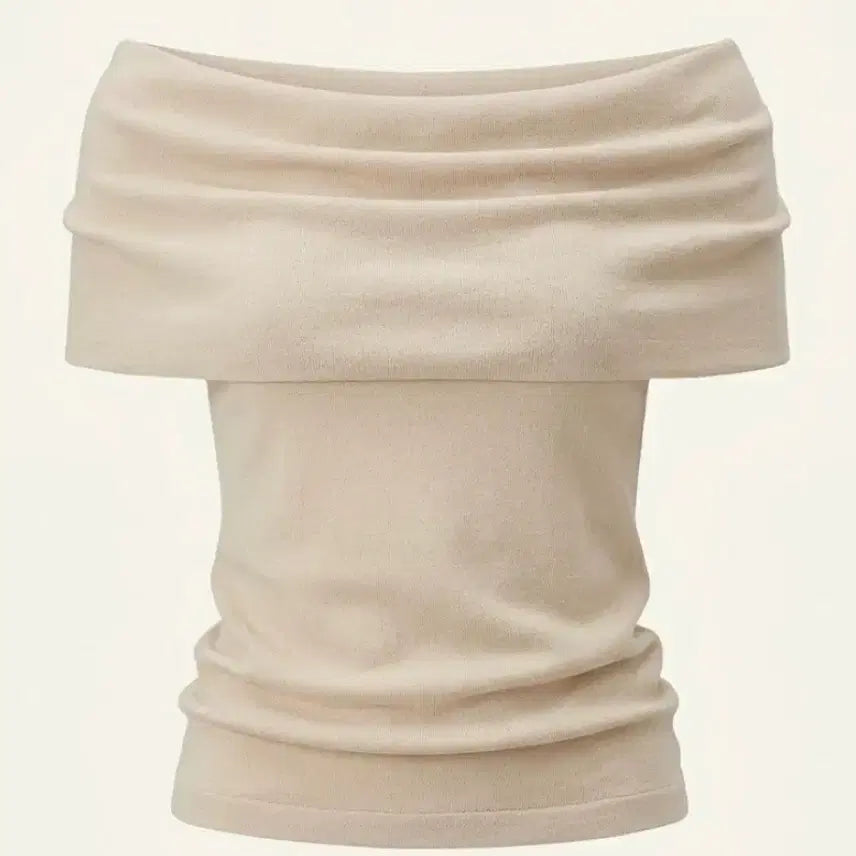 [BUNJANG] Zara Off-Shoulder Knit Beige / Zara 오프숄더 니트