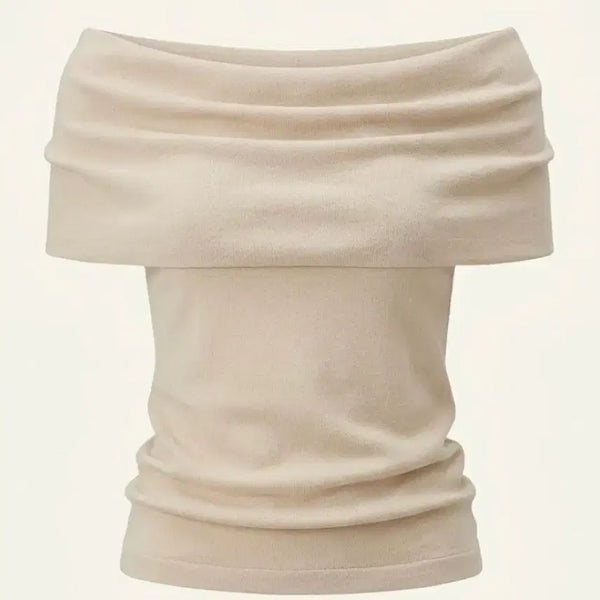 [BUNJANG] Zara Off-Shoulder Knit Beige / Zara 오프숄더 니트