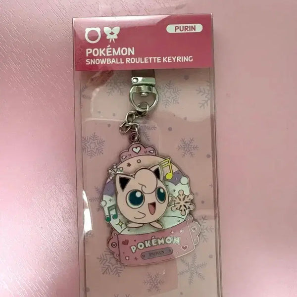 [BUNJANG] Pokemon Store Purin Snow Globe Roulette Keychain / [새상품] 포켓몬 스토어 스노우볼 룰렛 푸린 키링