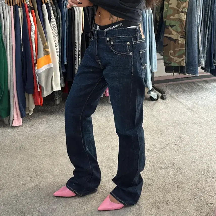 [BUNJANG] Levi's 527 Indigo Bootcut Selvedge Denim Pants (W31) / 리바이스527 인디고 부츠컷 셀비지 데님 팬츠(31)