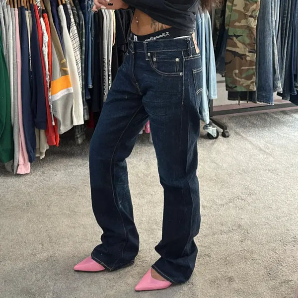 [BUNJANG] Levi's 527 Indigo Bootcut Selvedge Denim Pants (W31) / 리바이스527 인디고 부츠컷 셀비지 데님 팬츠(31)