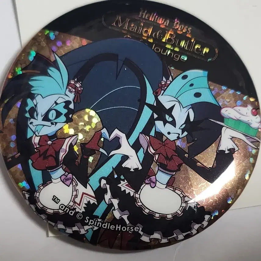 [BUNJANG] Heluva Boss Animate Cafe Glitz & Glam Can Badge / 헬루바보스 애니메이트 카페 캔뱃지 글리츠&글램