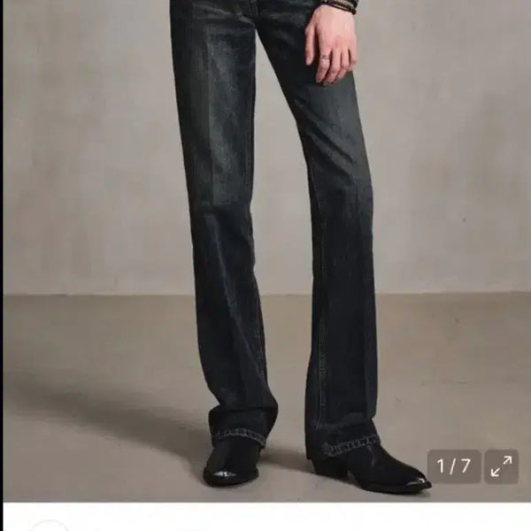 [BUNJANG] ELMUND Akira Flare Denim Deep Blue (Size 46) / 엘무드 아키라 플레어 데님 딥블루 46