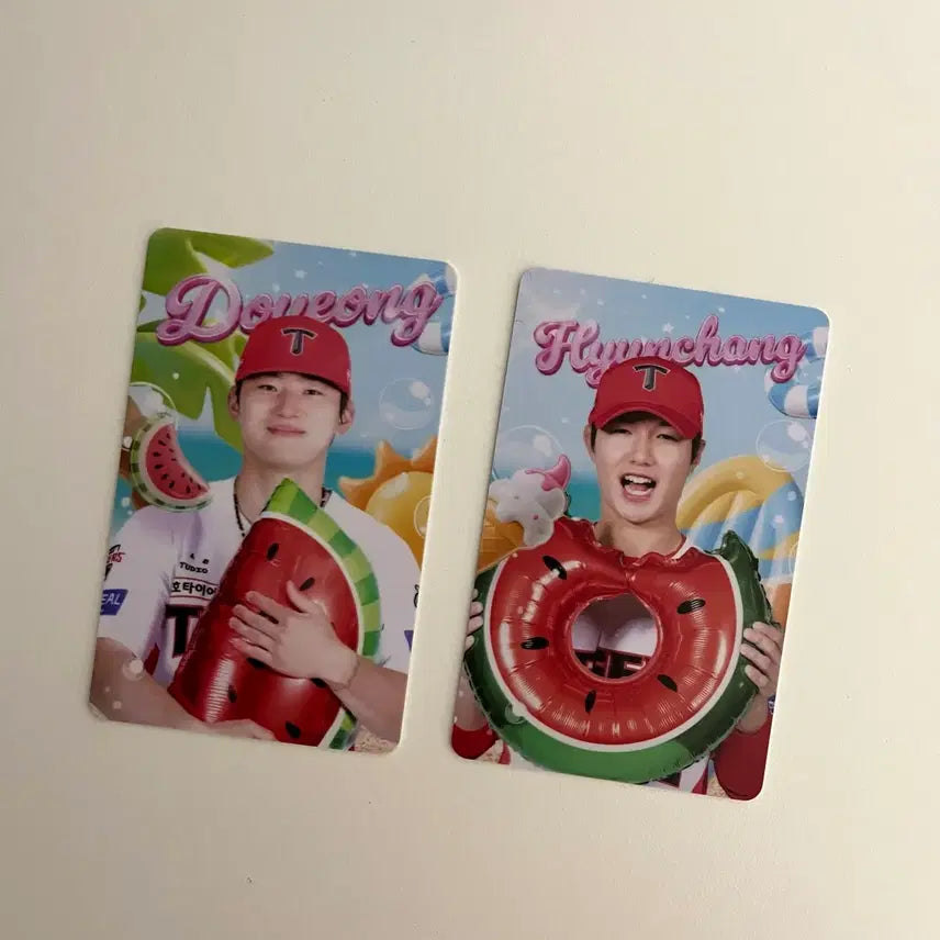 [BUNJANG] Kihyun Yangdo Summer Nam Watermelon Photocard / 김도영 정현창 기아타이거즈 기아 여름 냠 수박 포카 양도
