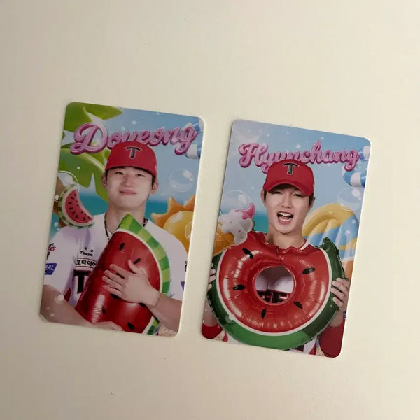 [BUNJANG] Kihyun Yangdo Summer Nam Watermelon Photocard / 김도영 정현창 기아타이거즈 기아 여름 냠 수박 포카 양도