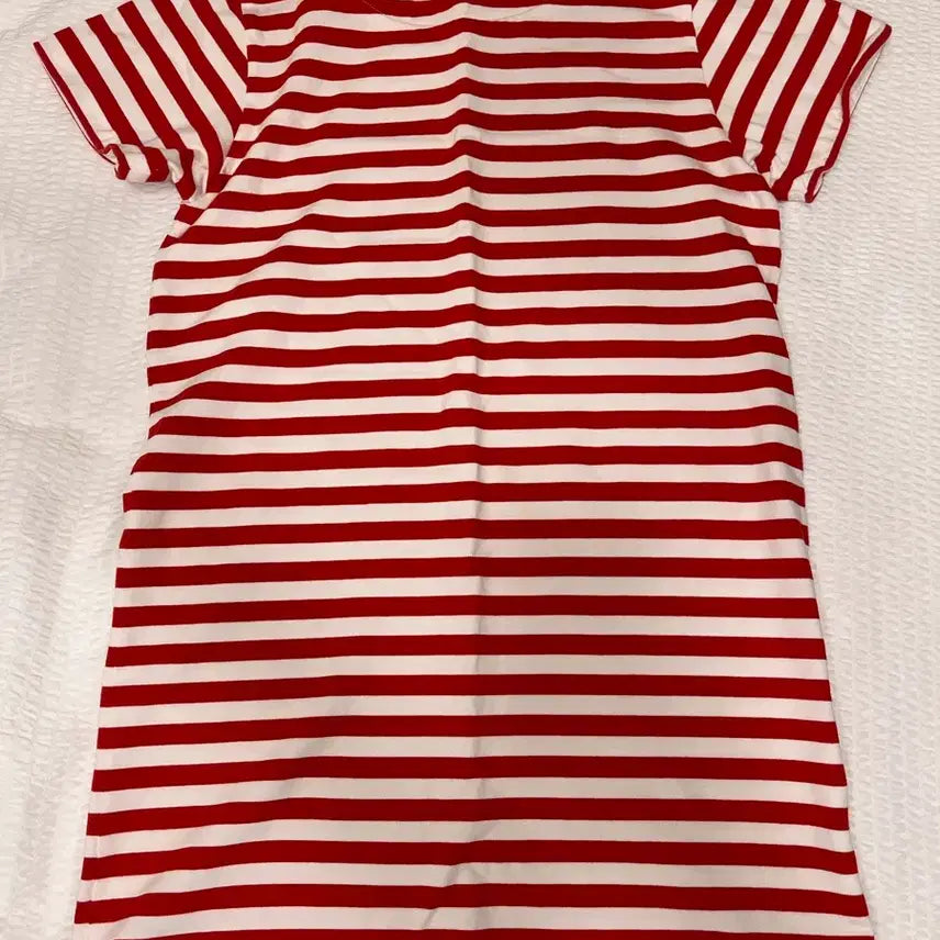 [BUNJANG] COS Red Stripe Cotton Dress - Size S / Cos 레드 스트라이프 코튼 원피스_S사이즈