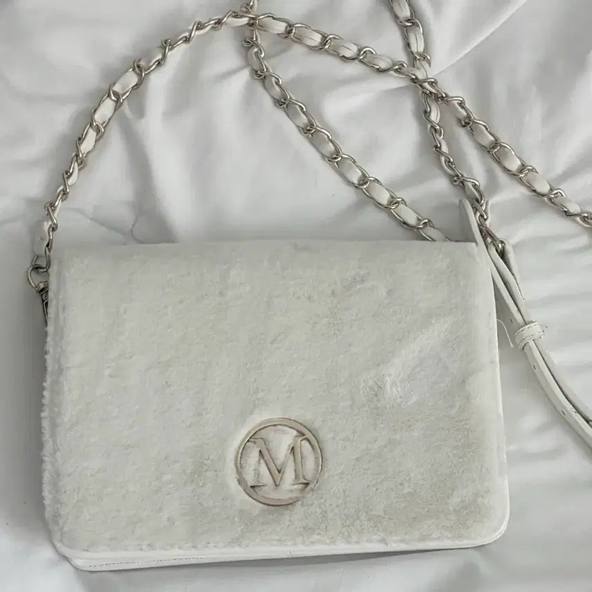 [BUNJANG] Michelle Macaron Velour Fur Bag / 미셸마카롱 벨루어 퍼 가방 스나계양산형