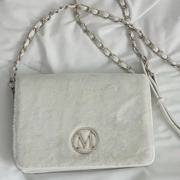 [BUNJANG] Michelle Macaron Velour Fur Bag / 미셸마카롱 벨루어 퍼 가방 스나계양산형