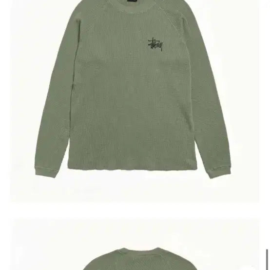 [BUNJANG] Stussy Raglan Thermal Long Sleeve Sage XL / 스투시 래글런 써멀 롱슬리브 세이지 XL 팝니다.