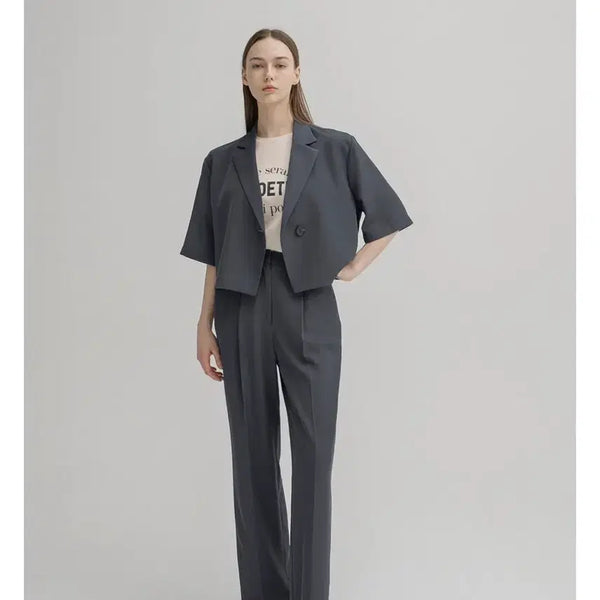 [BUNJANG] NAIN Cropped Jacket Set Unworn / 나인 크롭 자켓 세트 미착용