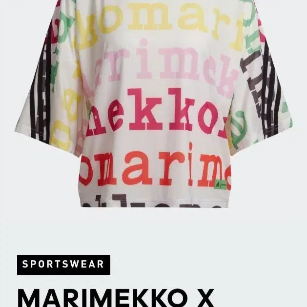 [BUNJANG] Marimekko x Adidas Collaboration T-Shirt / Marimekko x 아디다스 티셔츠