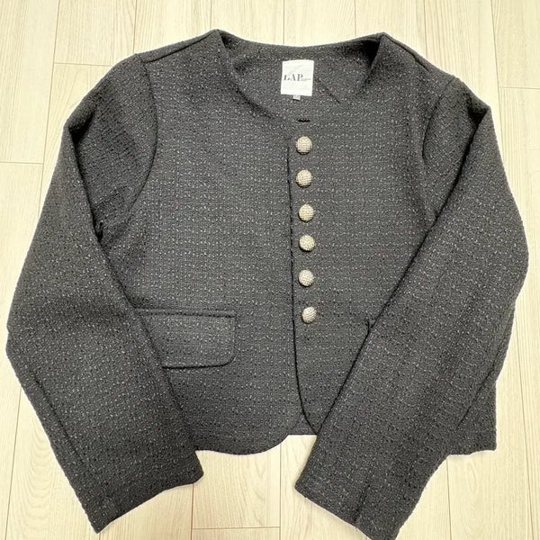 [BUNJANG] LAP Black Tweed Cropped Jacket / LAP 트위드 자켓 블랙 새상품