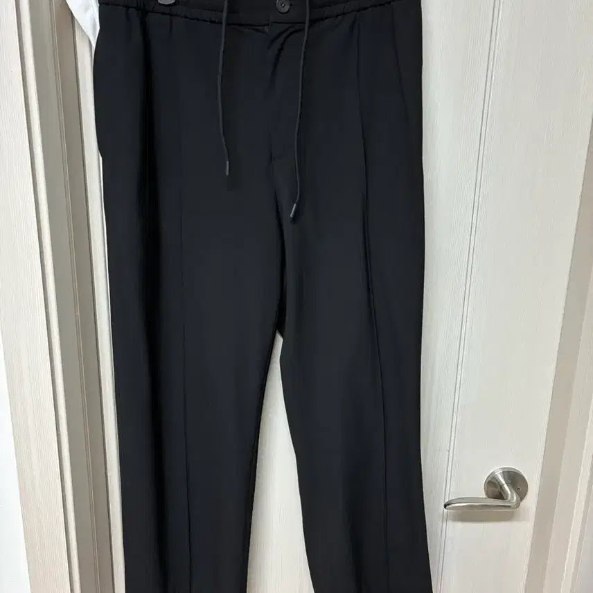 [BUNJANG] Solid Homme Semi-Wide Banding Pants Black / 솔리드옴므 세미와이드 밴딩 팬츠 48
