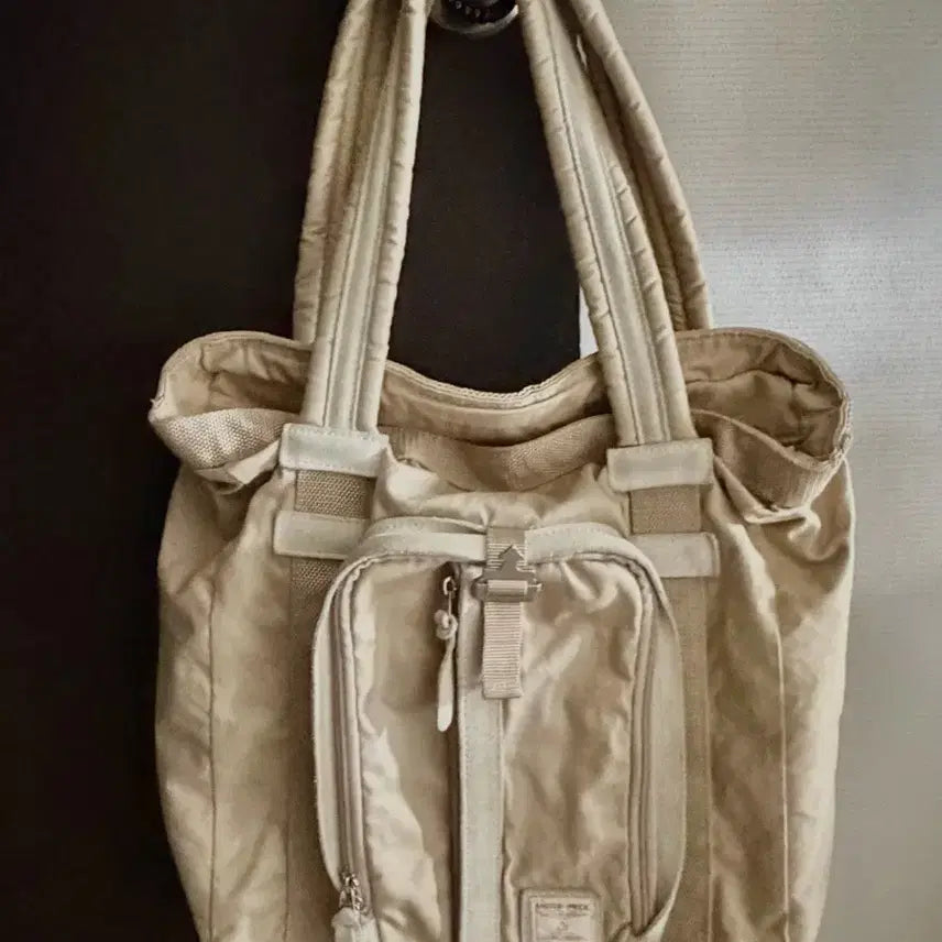 [BUNJANG] MasterPiece Beige Tote Bag Shoulder Bag / MasterPiece 마스터피스 가방 토트백 숄더백 베이지