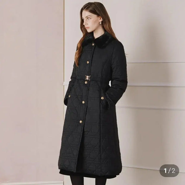 [BUNJANG] JIGOTT Quilted Goose Down Jumper with Mink Fur Collar / 지고트 JIGOTT 밍크카라 퀼팅 구스다운 점퍼/55