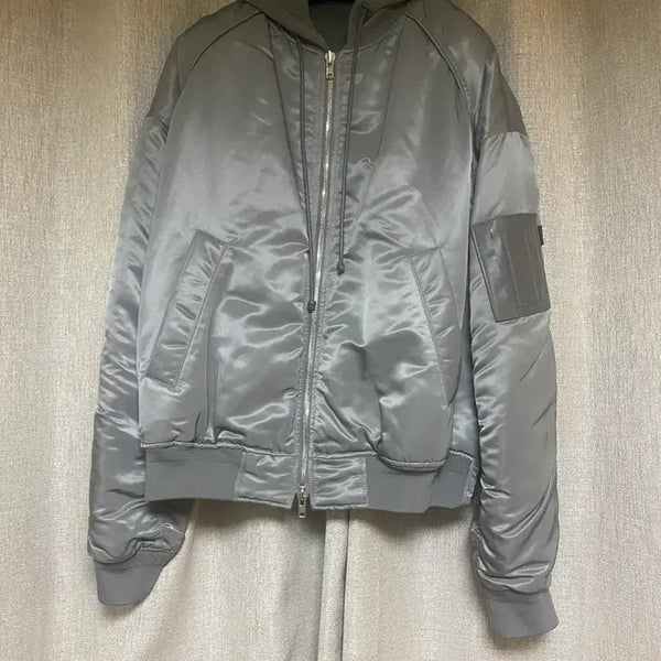 [BUNJANG] Juun.J 21FW Hooded MA-1 Jacket Grey / [46] 준지 21fw 후드마원 그레이