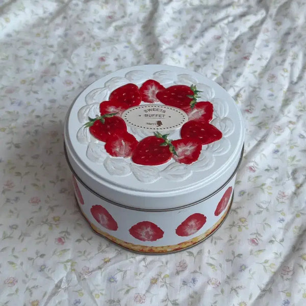 [BUNJANG] Mary's Strawberry Design Chocolate Tin Case / 일본 메리스 Mary's 딸기 케이스 초콜릿 틴케이스