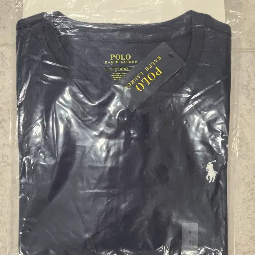 [BUNJANG] Polo Ralph Lauren Navy Basic T-Shirt (M) / 폴로 랄프로렌 네이비.화이트기본 반팔티 M