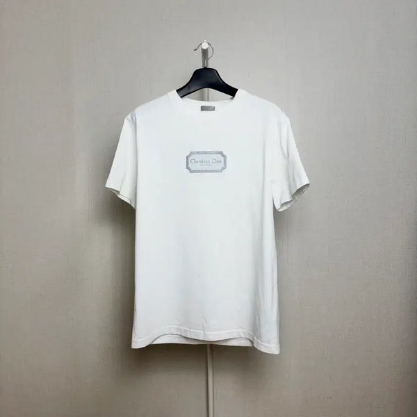 [BUNJANG] Dior Couture Embroidery T-Shirt White / [M] 디올 꾸뛰르 자수 반팔 화이트