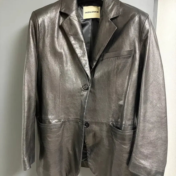[BUNJANG] INSILENCE Woman Leather Jacket / 인사일러스우먼 레더 자켓