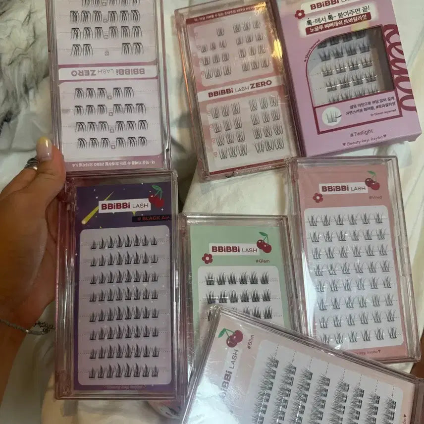 [BUNJANG] Bbibirash No-Glue Eyelashes Bundle Set / 삐삐래쉬 속눈썹 노글루 일괄